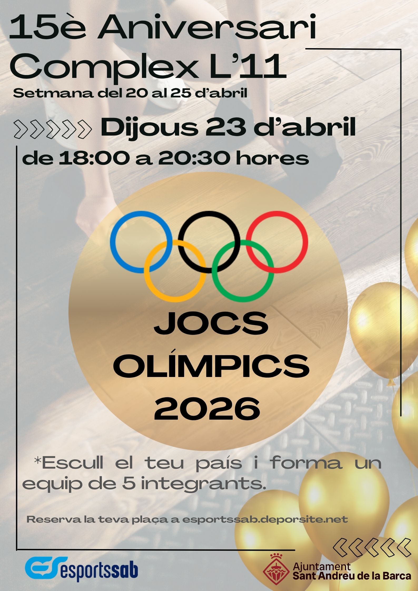 15è Aniversari Complex l'11 - Jocs Olímpics 2026 (activitat només per a abonats)